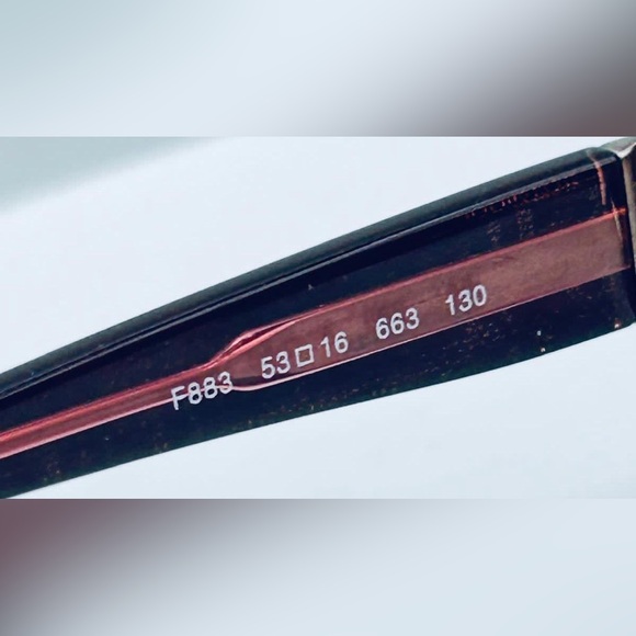 Fendi F883 Brown Rectangular Sunglasses Frames Only - Picture 8 of 8